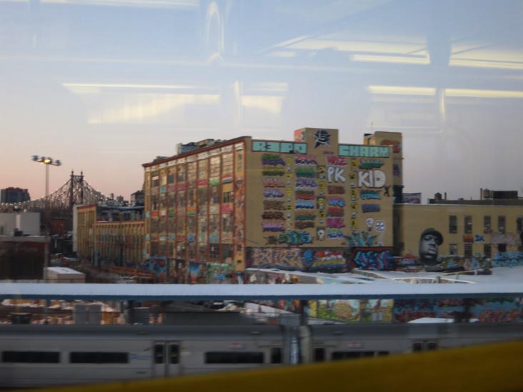 5Pointz From Manhattan-Bound 7 Train, Long Island City, Queens, February 9, 2013