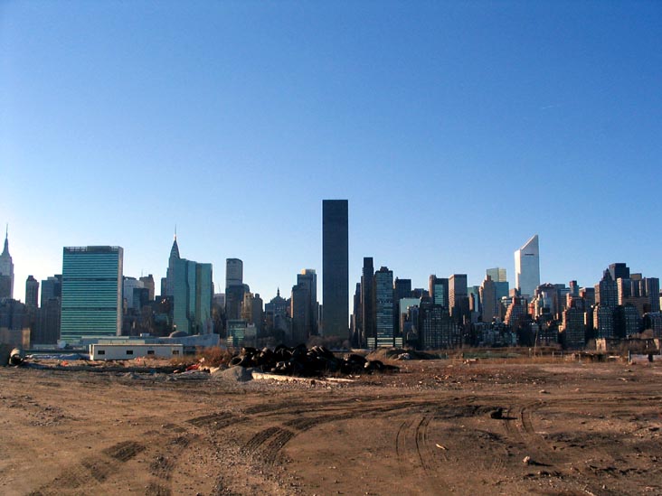 Manhattan Skyline From 5th Street and 46th Avenue, Hunters Point, Long Island City, Queens