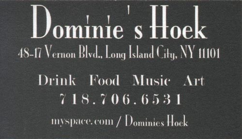 Business Card, Dominie's Hoek