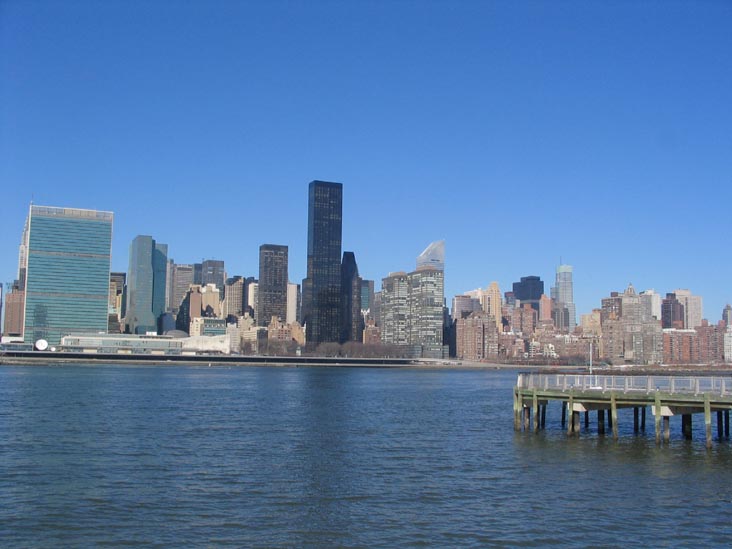Midtown Manhattan Skyline From Gantry Plaza State Park, Hunters Point, Long Island City, Queens, February 5, 2005