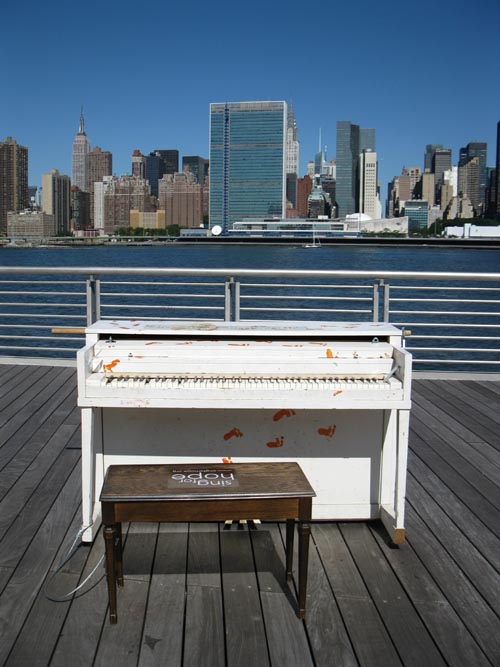 "Play Me, I'm Yours," Gantry Plaza State Park, Hunters Point, Long Island City, Queens, July 2, 2010