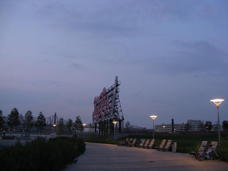 Pepsi-Cola Sign, North Recreation and Interpretive Area, Gantry Plaza State Park, Hunters Point, Long Island City, Queens, July 28, 2009