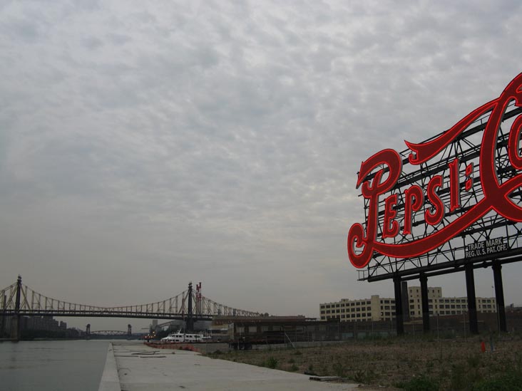 Pepsi-Cola Sign, North Recreation and Interpretive Area, Gantry Plaza State Park, Hunters Point, Long Island City, Queens, September 8, 2009