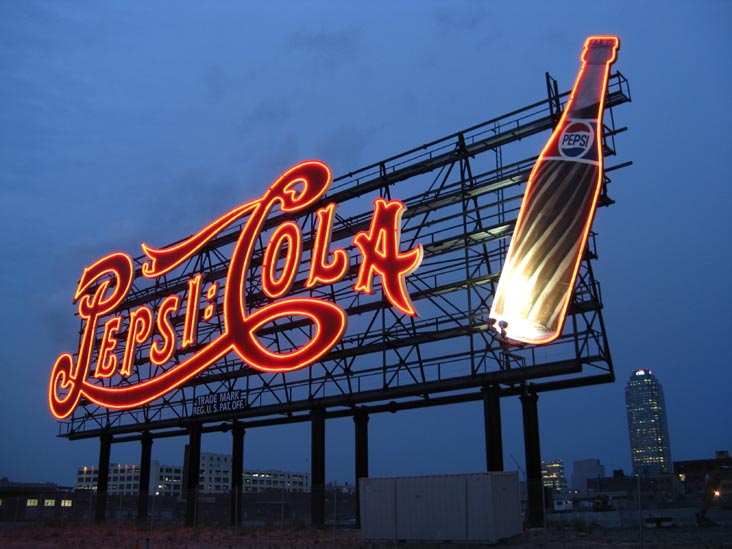 Pepsi-Cola Sign, North Recreation and Interpretive Area, Gantry Plaza State Park, Hunters Point, Long Island City, Queens, September 8, 2009