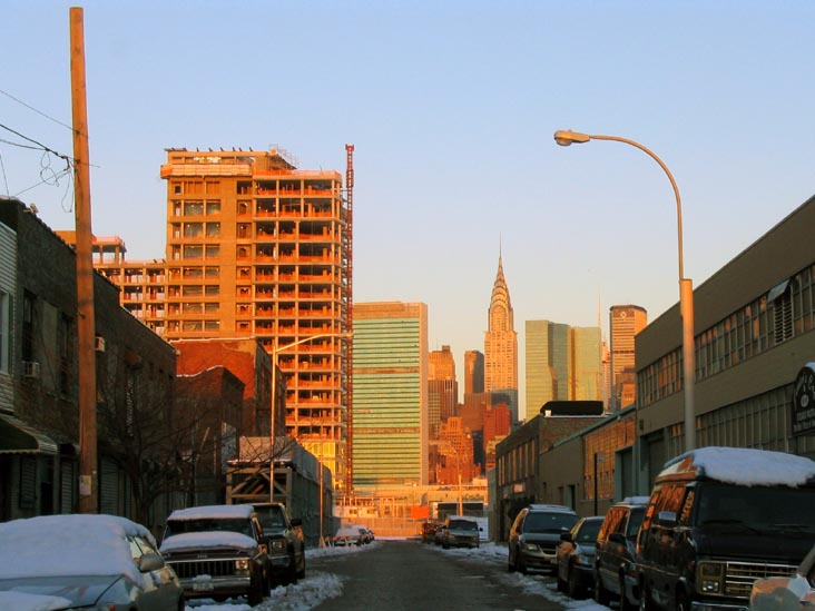 Looking West Down 46th Road From Vernon Boulevard, Hunters Point-Henge, Hunters Point, Long Island City, Queens, February 24, 2008, 6:51 a.m.
