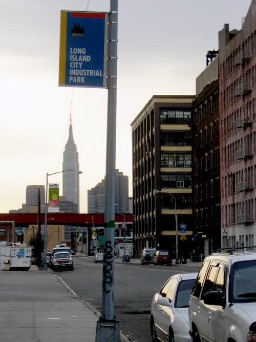 Empire State Building from Borden Avenue, Hunters Point, Long Island City, Queens