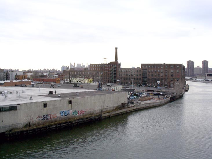 Warehouses in Greenpoint, Brooklyn From the Pulaski Bridge