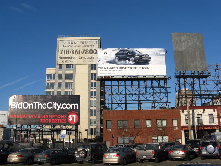 Billboards, Vernon Boulevard Near Queens-Midtown Tunnel, Hunters Point, Long Island City, Queens, January 11, 2010