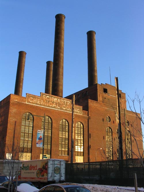 Schwartz Chemical Company Building (Former Pennsylvania Railroad Generating Plant), 2nd Street Between 50th and 51st Avenues, Hunters Point, Long Island City, Queens, January 29, 2004