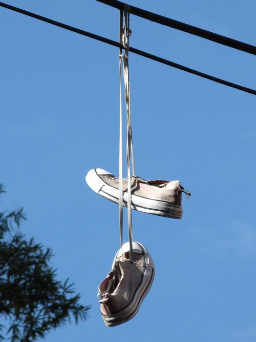 Sneakers Hanging From Wires, 49th Avenue, Hunters Point, Long Island City, Queens, October 29, 2008