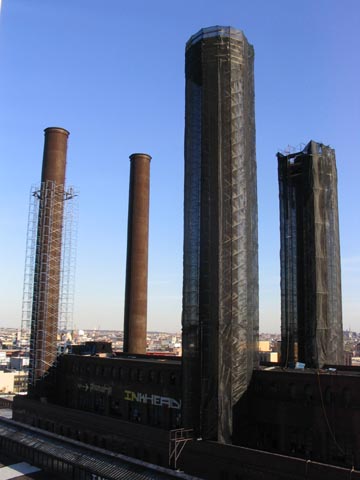 Schwartz Chemical Company Building Smokestacks, April 12, 2005