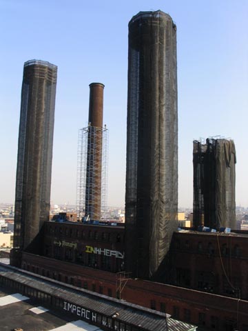 Schwartz Chemical Company Building Smokestacks, April 19, 2005