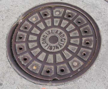 Manhole Cover, 50th Avenue Near Vernon Boulvard, Hunters Point, Long Island City, Queens
