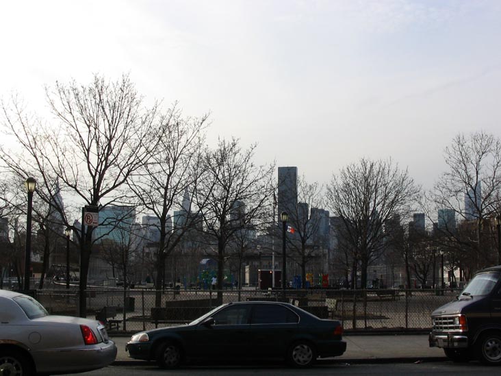 Manhattan Skyline From Murray Playground, 21st Street, Long Island City, Queens, March 7, 2004