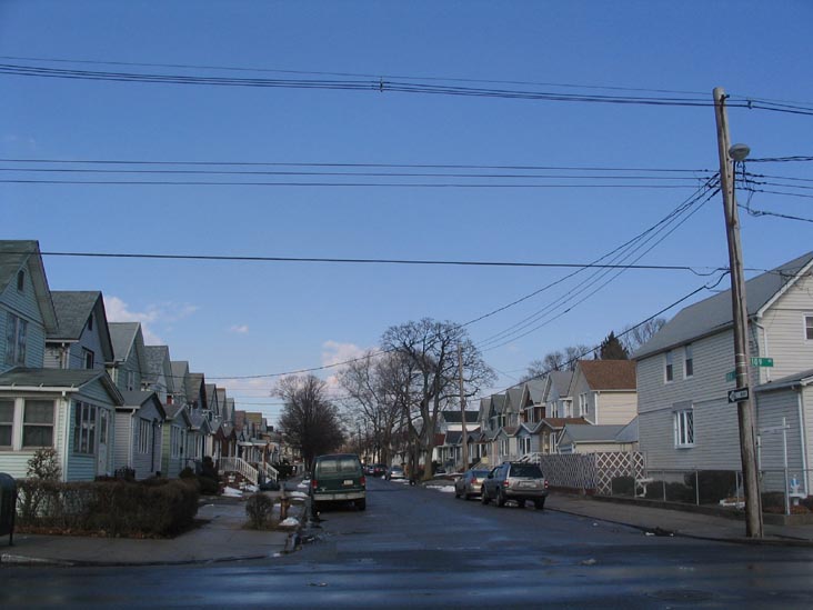 Looking North Up 106th Street From Wellbrook Triangle, Ozone Park, Queens
