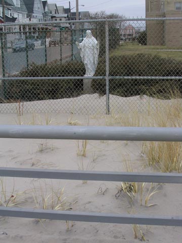 Jesus Statue off of Rockaway Beach Boardwalk, The Rockaways, Queens
