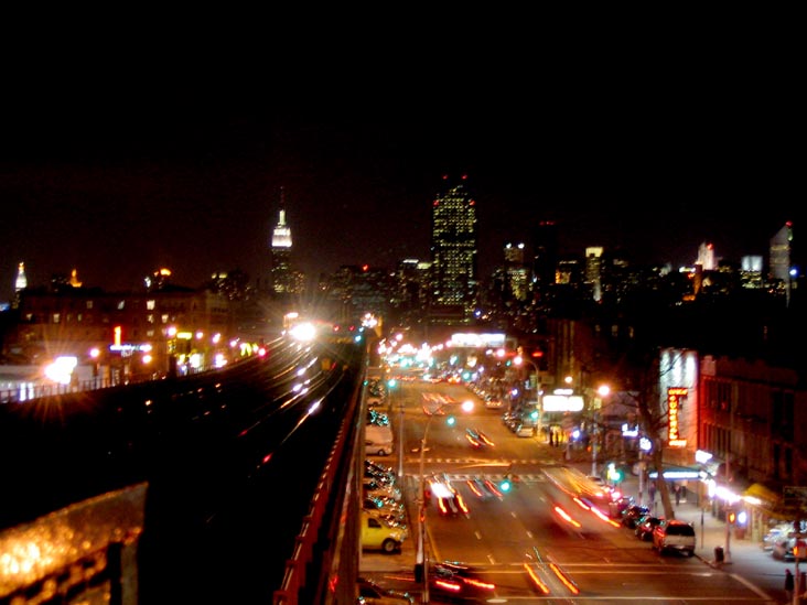 Manhattan Skyline from the 46th Street 7 Train Station, Sunnyside, Queens