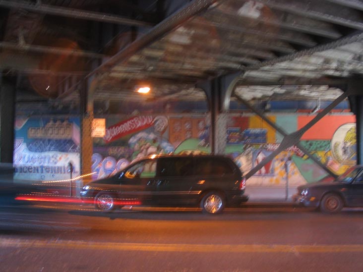 Mural Under the LIRR Tracks, Roosevelt Avenue, Woodside, Queens