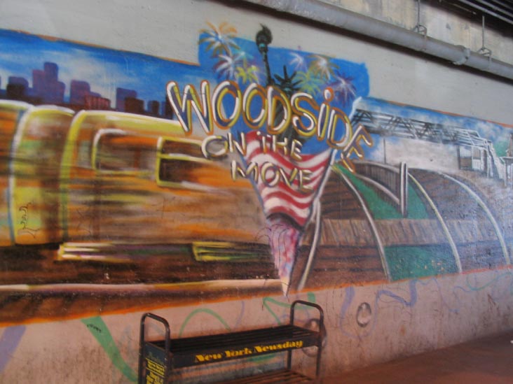 Mural Under the LIRR Tracks, Roosevelt Avenue, Woodside, Queens