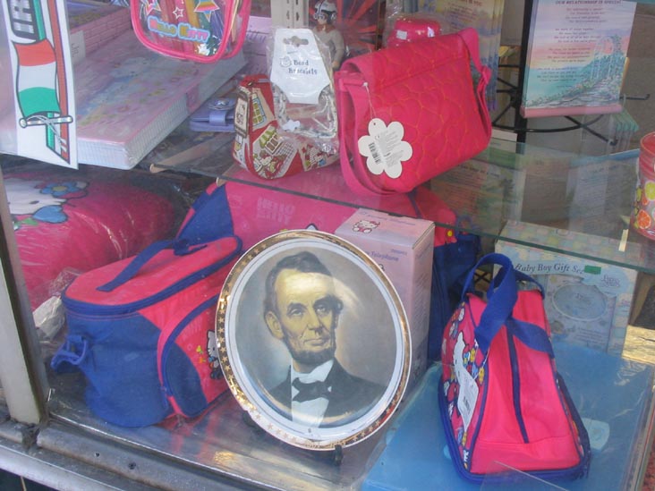 Abraham Lincoln Amidst Sanrio Merchandise, Roosevelt Avenue, Woodside, Queens