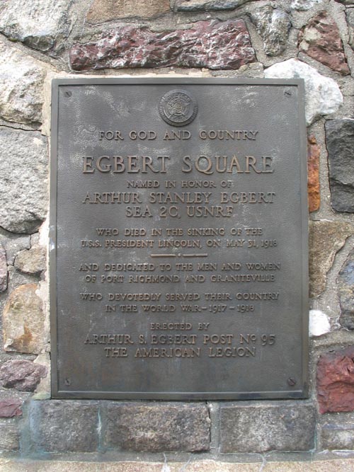 Memorial Plaque, Egbert Square, Port Richmond, Staten Island