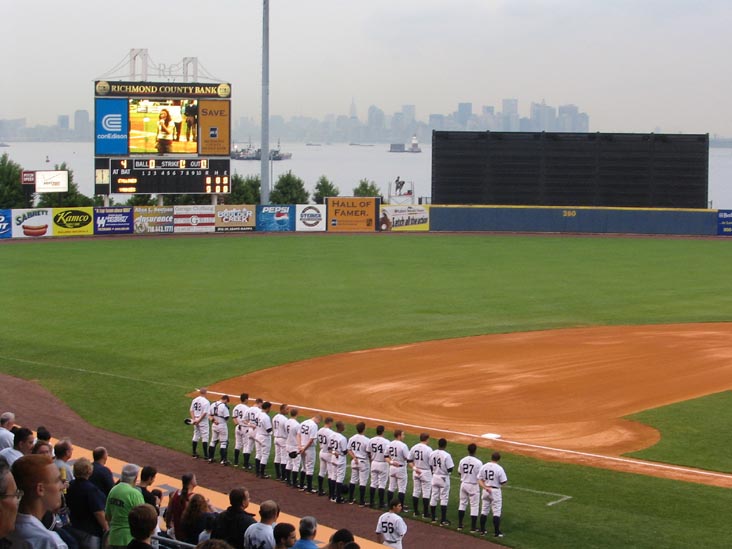 National Anthem, Brookyn Cyclones vs. Staten Island Yankees, August 28, 2006, Richmond County Bank Ballpark, St. George, Staten Island