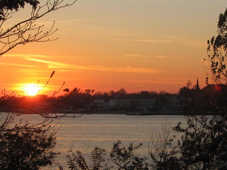 Sunset Over Perth Amboy, NJ from Rutan-Felch House, Conference House Park, Staten Island