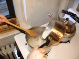 Preparing Cheese Soufflé