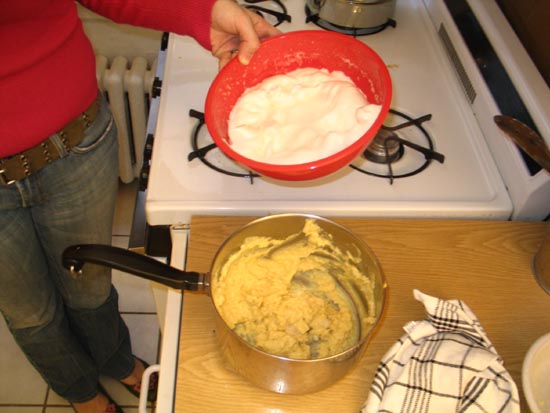 Preparing Cheese Soufflé