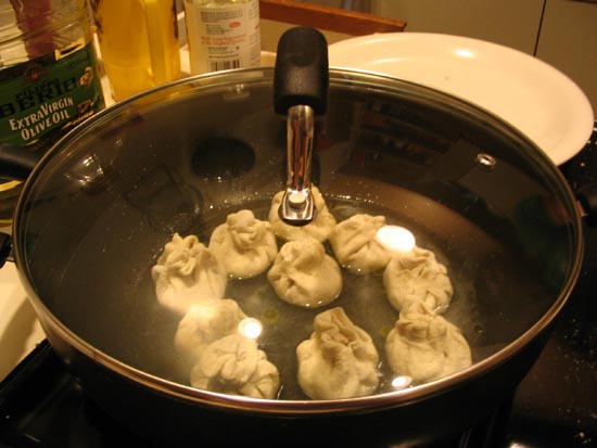 Pork Dumplings: Cover The Pan