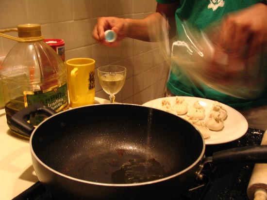 Pork Dumplings: Adding The Vinegar