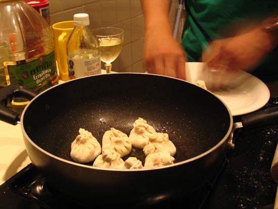 Pork Dumplings: Adding The Dumplings