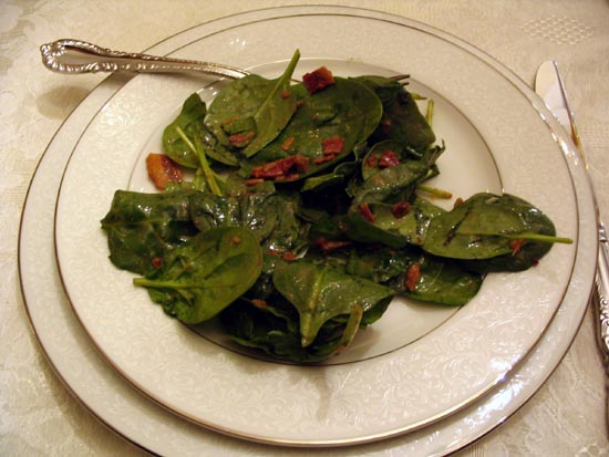 Thanksgiving Dinner: Spinach Salad