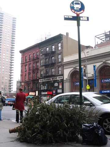 Discarded Christmas Tree, 86th Street and Lexington Avenue, NW Corner, January 14, 2007, 1:09 p.m.