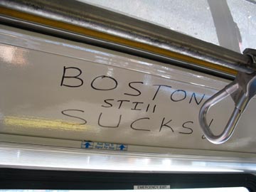 "Boston Still Sucks," S61 Bus, Staten Island