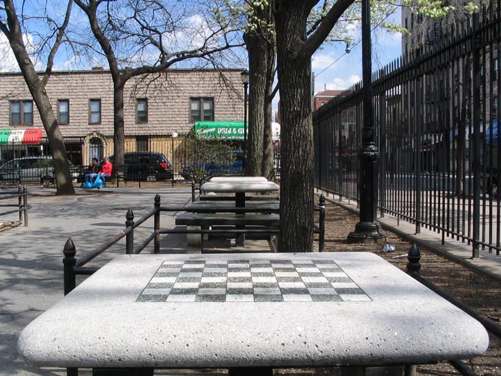Chess Tables, D'Auria-Murphy Triangle, Belmont, The Bronx