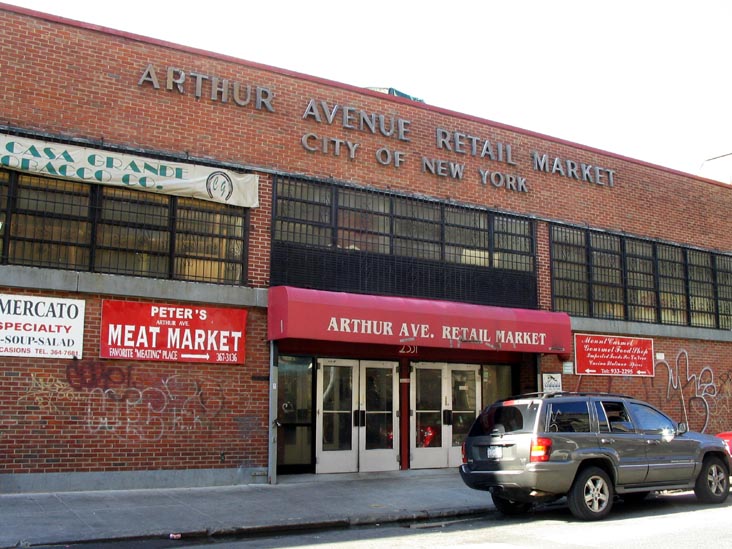 Hughes Avenue Entrance, Arthur Avenue Retail Market, 2344 Arthur Avenue, Belmont, The Bronx