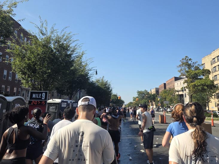 NYRR Bronx 10 Mile, Mile 9 Marker, Grand Concourse Near East 169th Street, The Bronx, September 14, 2025