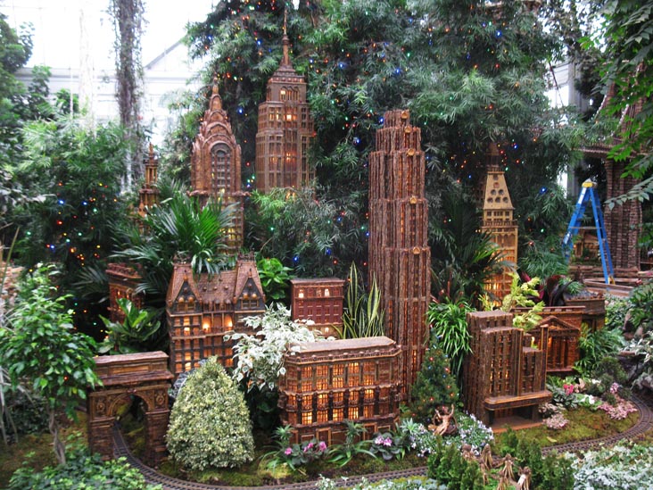 Midtown Skyscrapers, Holiday Train Show, Haupt Conservatory, New York Botanical Garden, Bronx Park, The Bronx