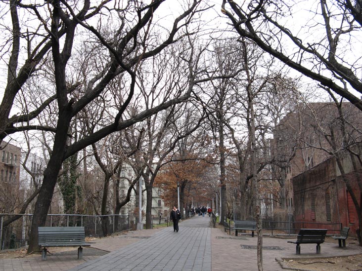 Looking North Up Aqueduct Walk From West Fordham Road, Fordham, The Bronx