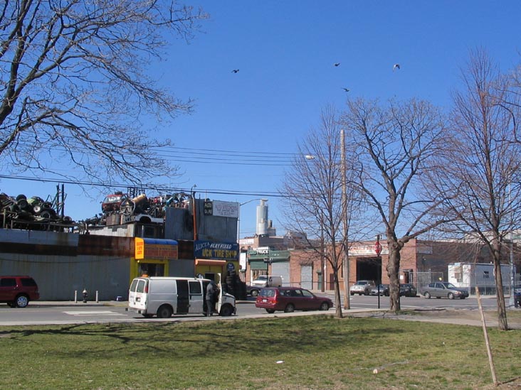 Oak Point Avenue and Longfellow Avenue, SW Corner, Joseph Rodman Drake Park, Hunts Point, The Bronx