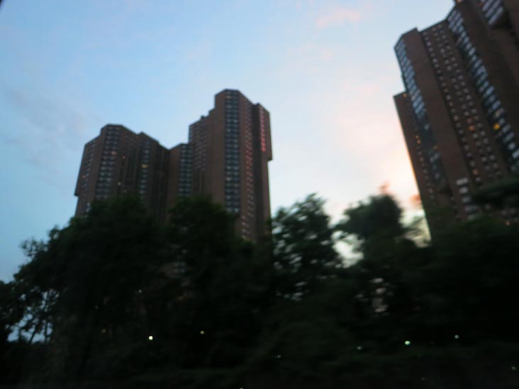 Harlem River Park Towers From Southbound Major Deegan Expressway, The Bronx, July 4, 2012