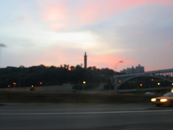 High Bridge Water Tower From Southbound Major Deegan Expressway, The Bronx, July 4, 2012