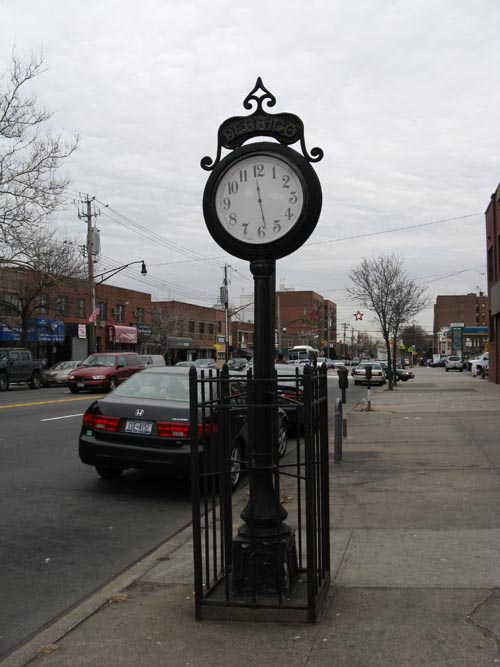 Street Clock, West Side of Williamsbridge Road Between Neill and Lydig Avenues, Morris Park, The Bronx