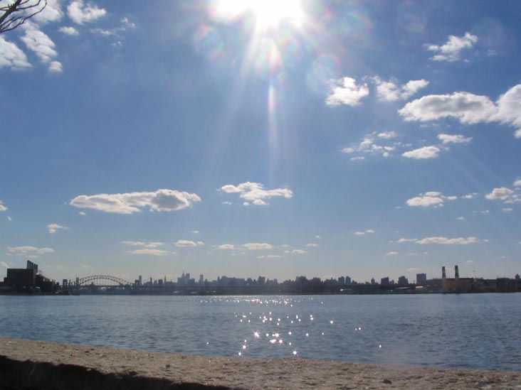 Manhattan Skyline From North Brother Island, East River, The Bronx