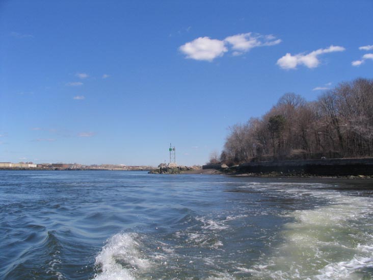 Shore, Looking North From North Brother Island Docks Towards The Bronx, East River, The Bronx
