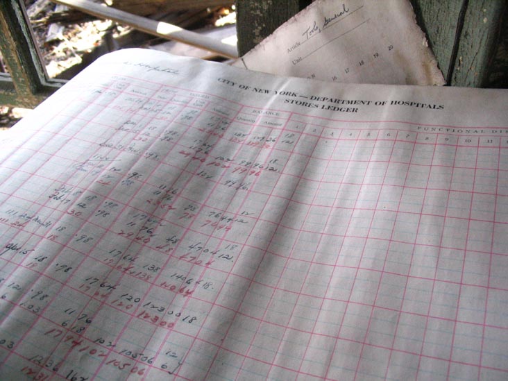 Ledger Book, Physician's Home, North Brother Island, East River, The Bronx