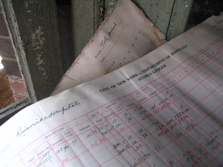 Ledger Book, Physician's Home, North Brother Island, East River, The Bronx