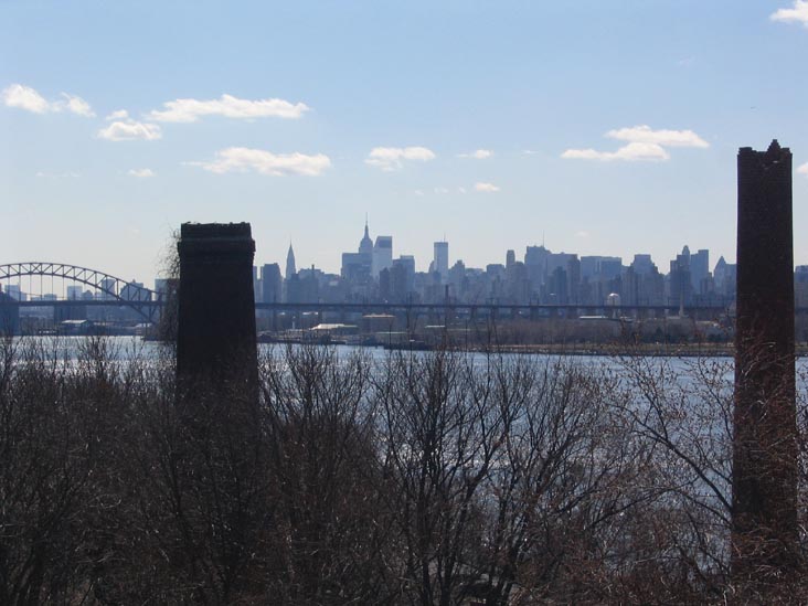 Manhattan Skyline From Tuberculosis Pavilion, North Brother Island, East River, The Bronx