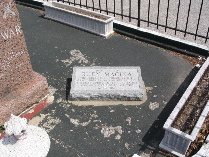 Rudy Macina Tablet, Peace Plaza, Pelham Parkway, The Bronx